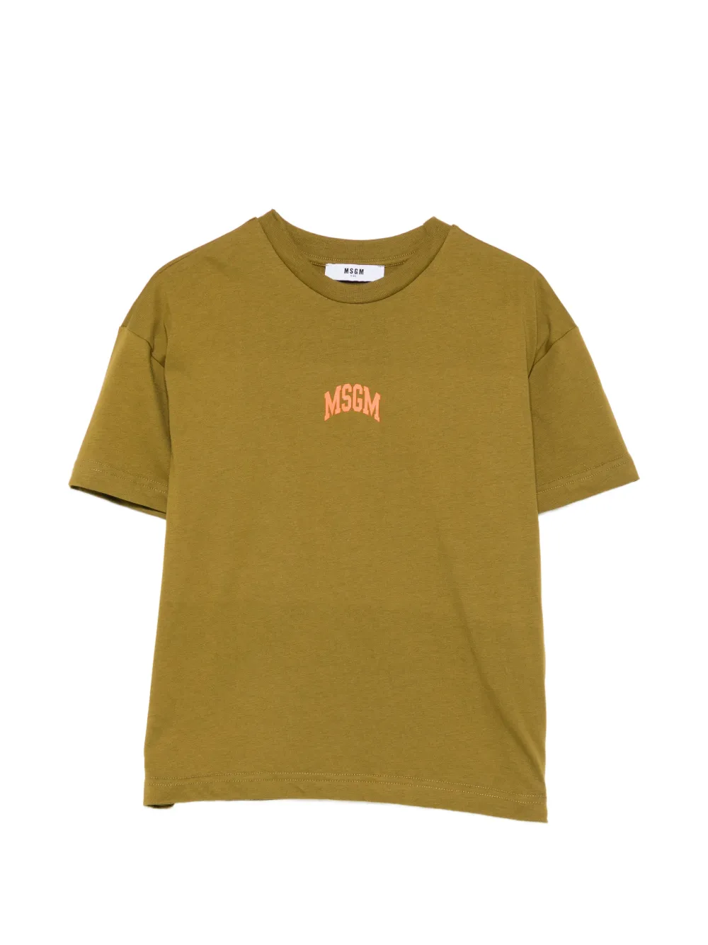 MSGM Kids logo-print T-shirt - Verde
