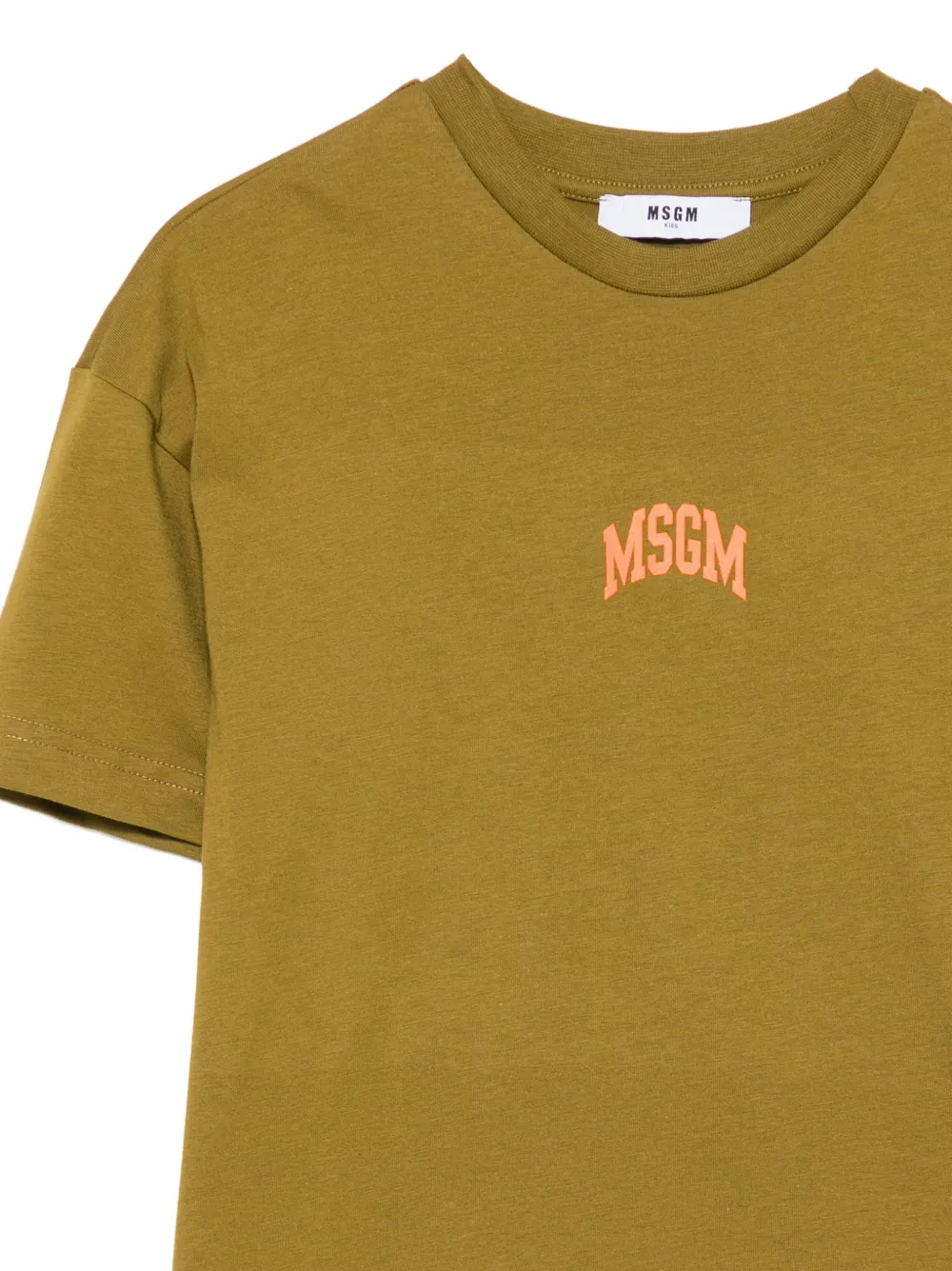 MSGM Kids T-shirt met logoprint Groen
