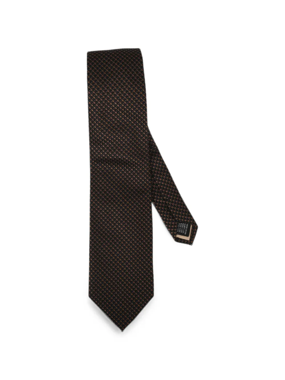 Pal Zileri micro-checked silk tie - Braun