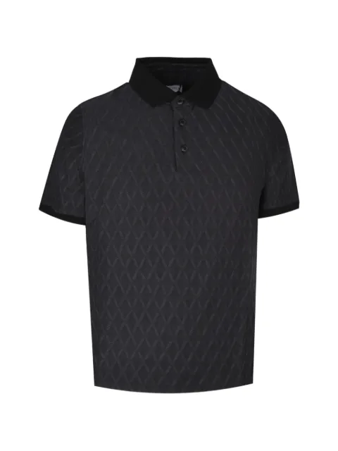 Pal Zileri diamond-pattern short-sleeve polo shirt