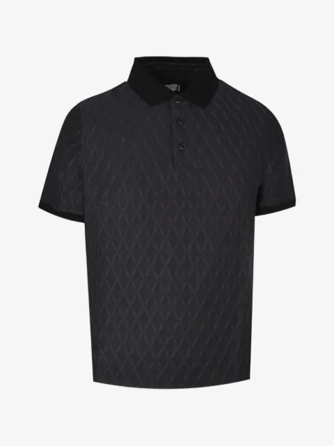 Pal Zileri diamond-pattern short-sleeve polo shirt