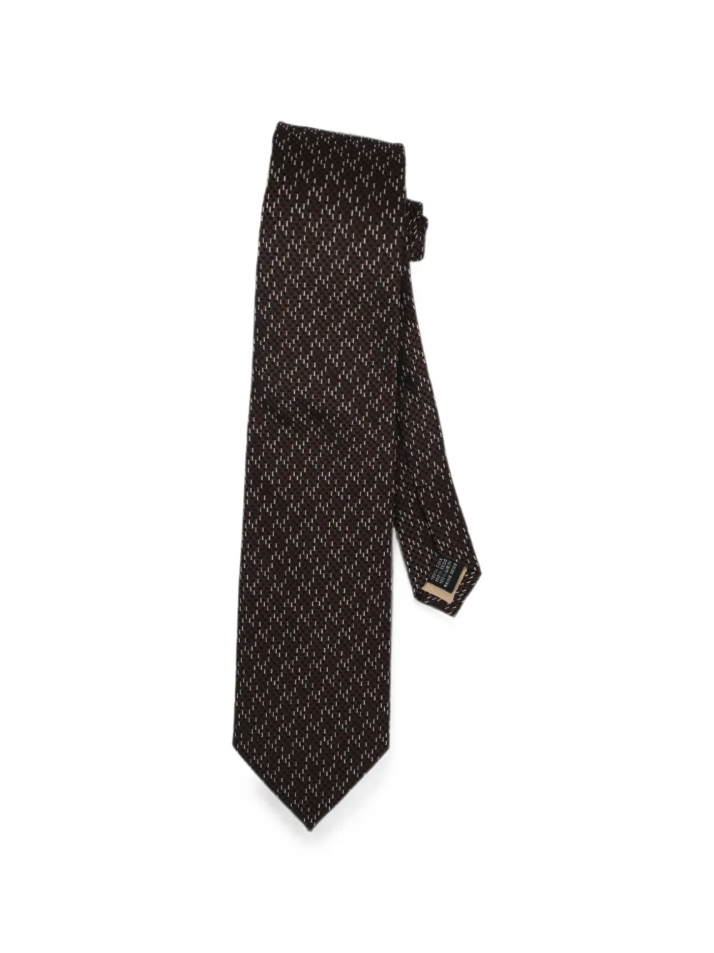 Pal Zileri geometric-pattern tie - Braun