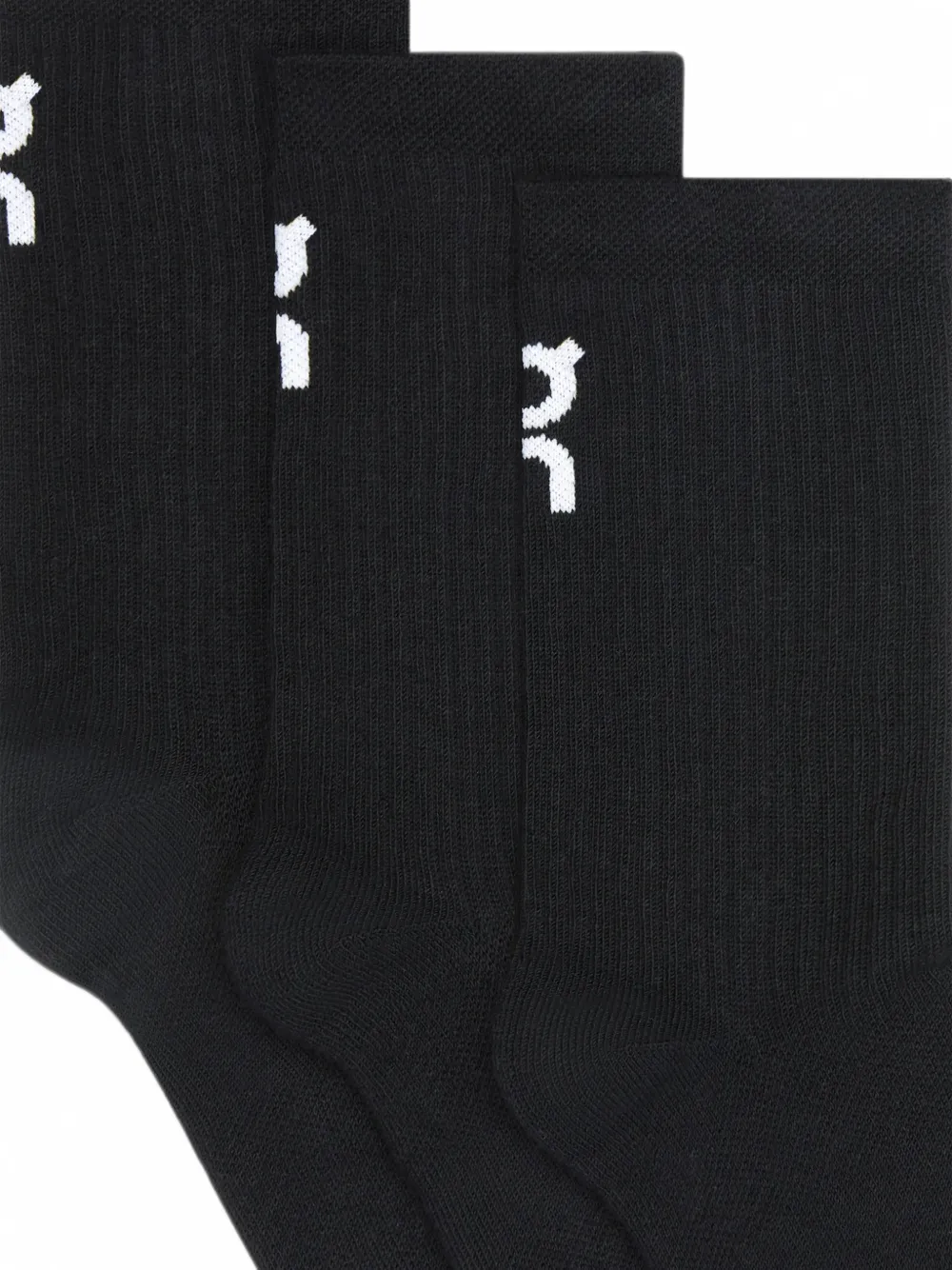 on running kids logo-print socks pack (pack of three) Zwart