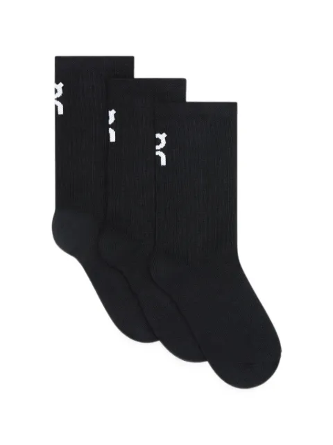 on running kids logo-print socks pack (pack of three)