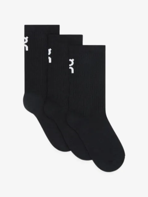 on running kids set de tres pares de calcetines con logo estampado