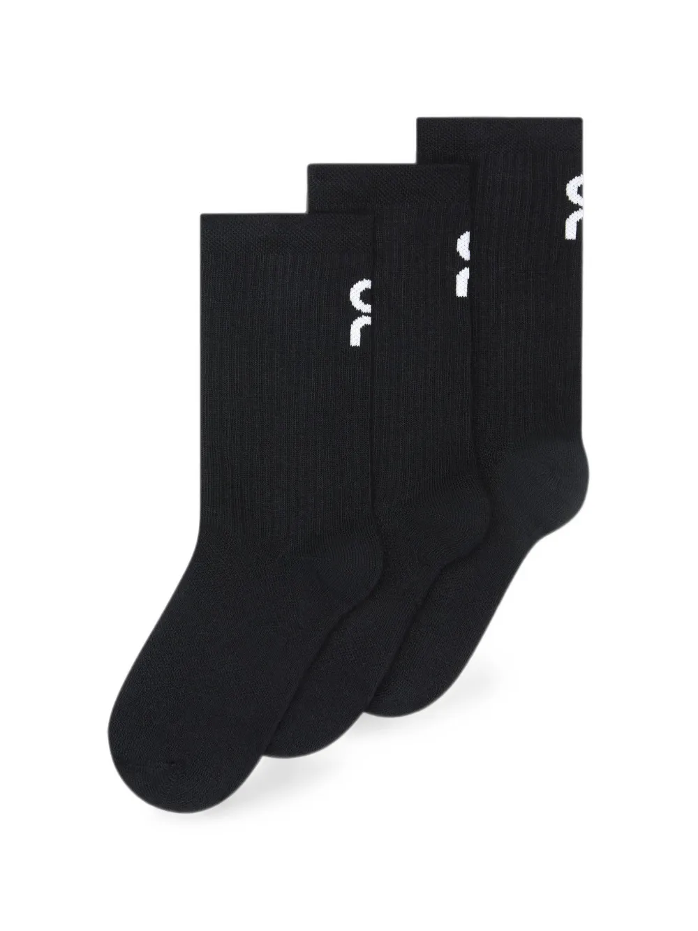 on running kids logo-print socks pack (pack of three) Zwart
