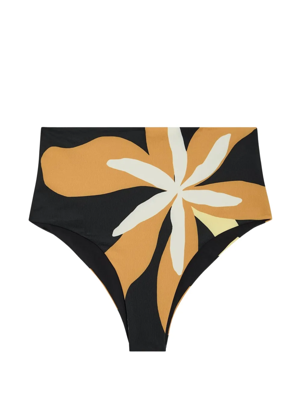 Cala De La Cruz Elisa Floral-print Bikini Bottoms In Black
