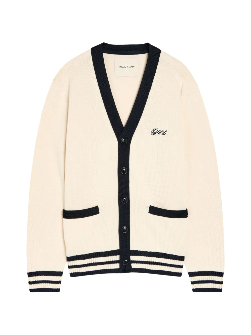 Gant V-neck button-up cardigan - Neutrals
