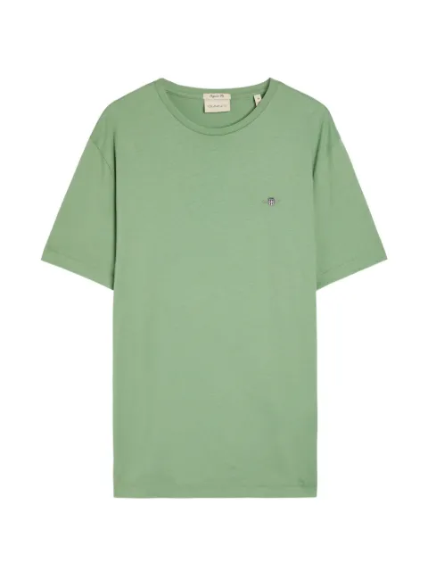 Gant logo-embroidered cotton T-shirt