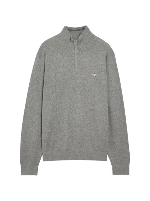 Gant Classic half-zip logo-embroidered sweater