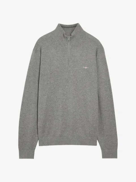 Gant Classic half-zip logo-embroidered sweater
