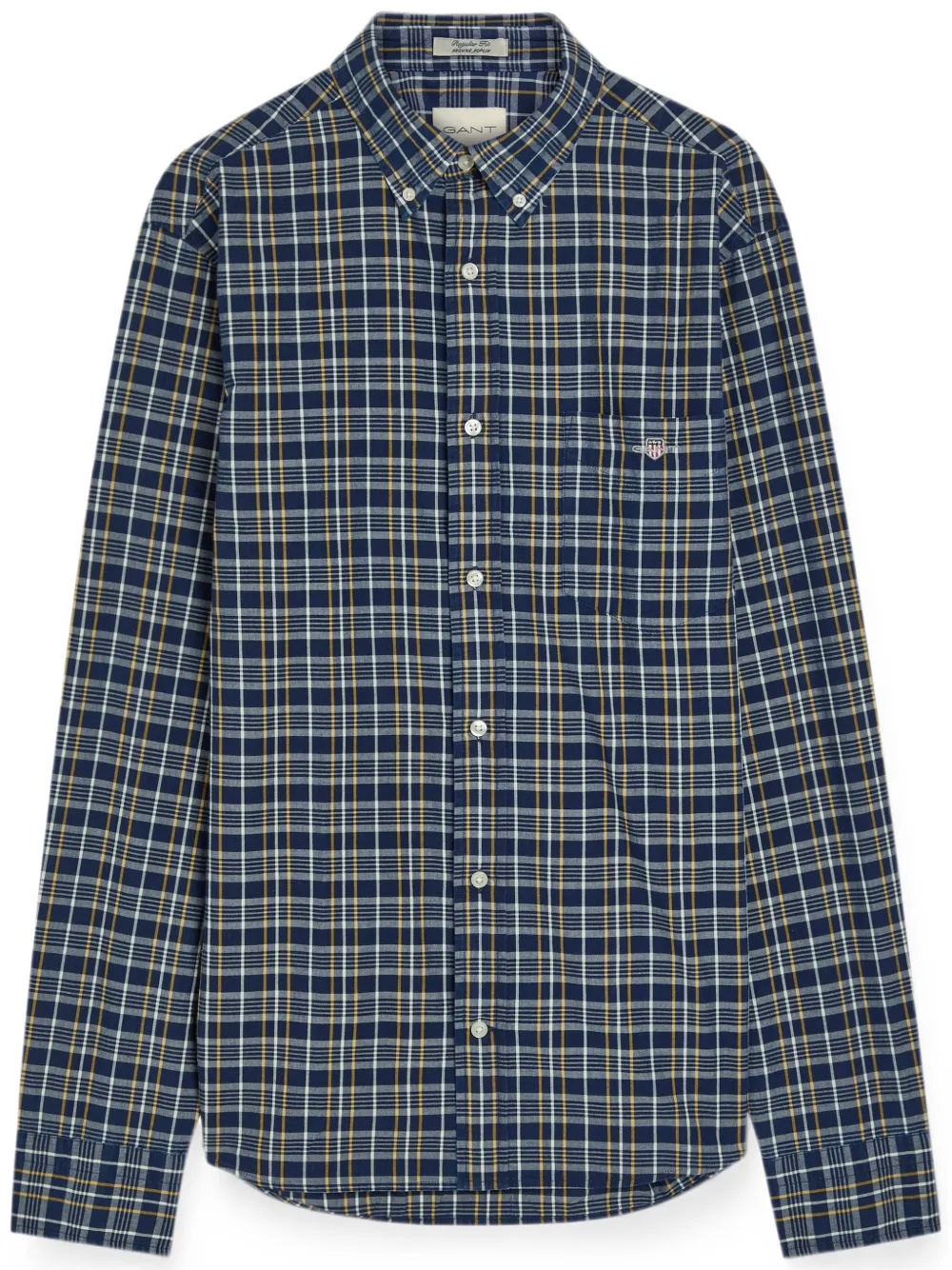 Gant Check-pattern Button-down Shirt In Blue