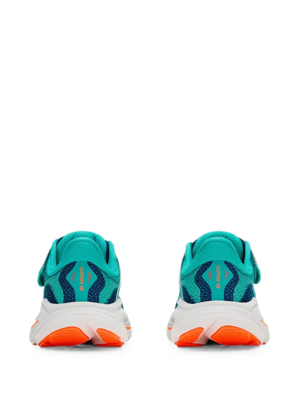 HOKA KIDS Clifton 10 touch-strap sneakers Blauw