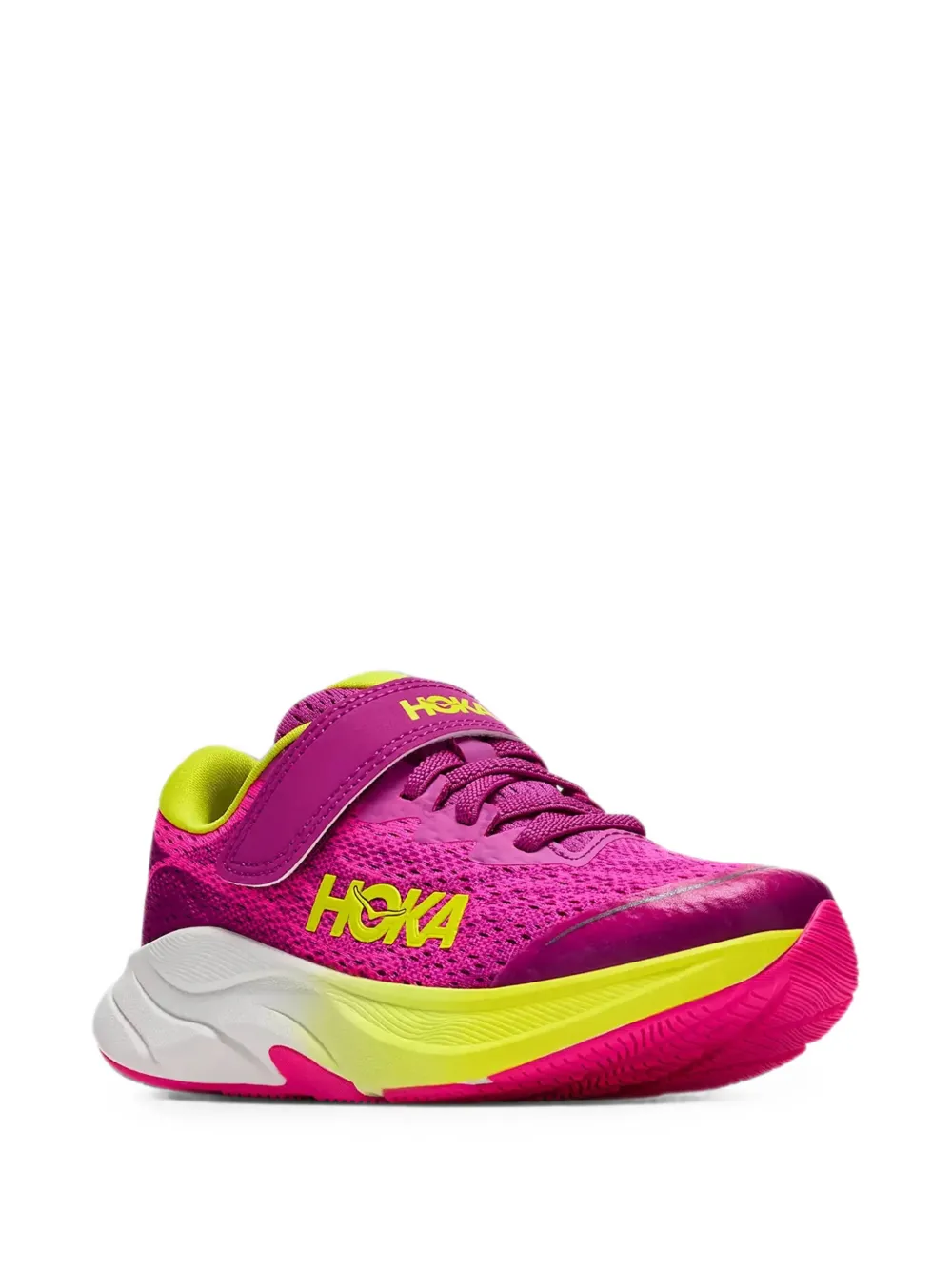 HOKA KIDS Rincon 4 touch-strap mesh sneakers Roze