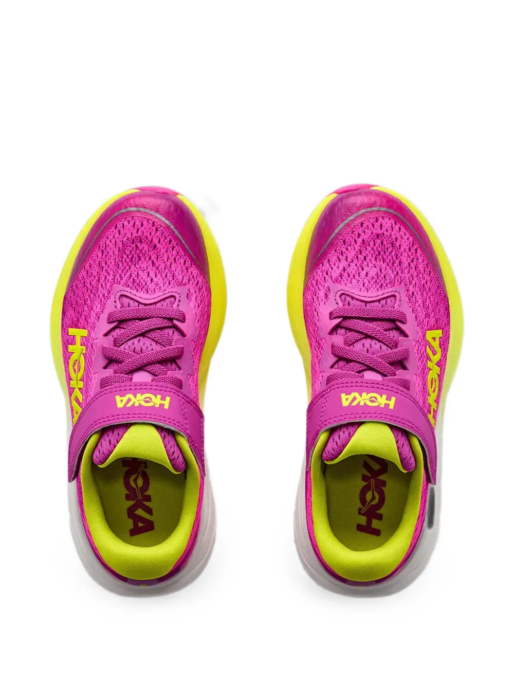 HOKA KIDS Rincon 4 touch-strap mesh sneakers Roze