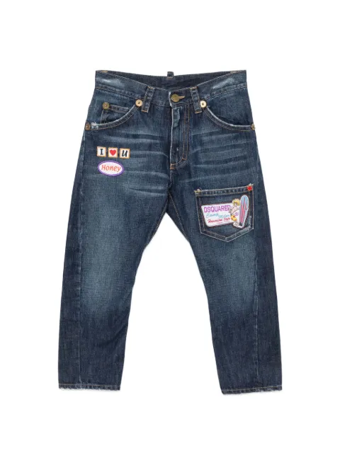 DSQUARED2 2000s patch-detail jeans