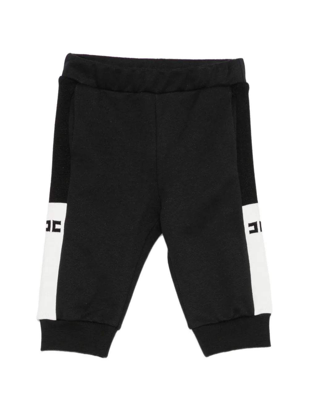 Elisabetta Franchi La Mia Bambina logo-print side-stripe track pants - Nero