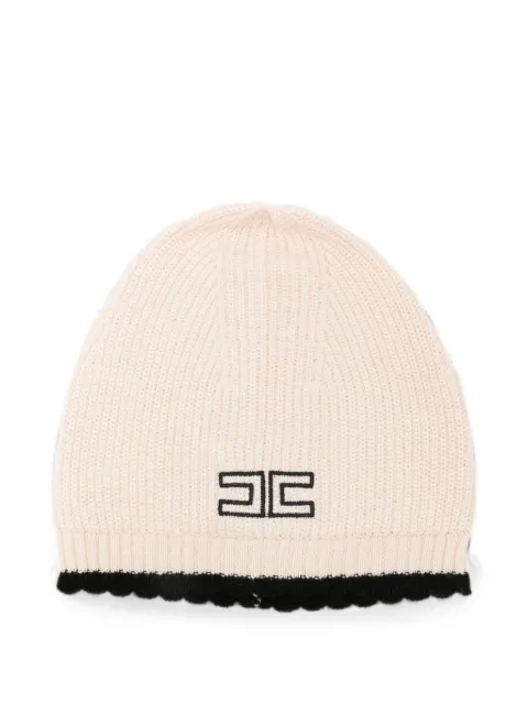 Elisabetta Franchi La Mia Bambina Beanie mit Logo-Stickerei