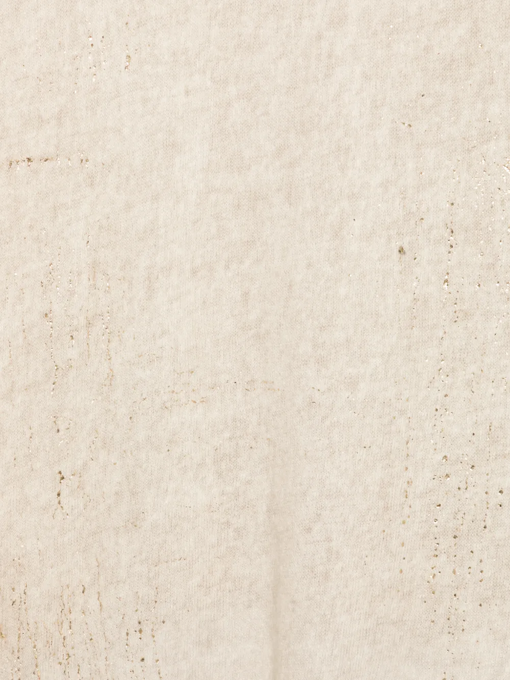 Avant Toi Sjaal met folie-print en gerafelde randen Beige