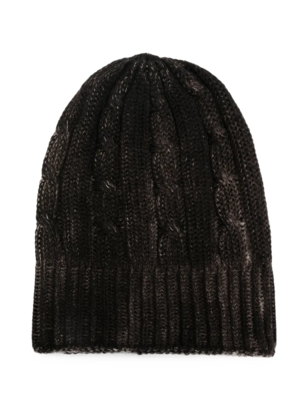 Avant Toi cable-knit ribbed-trim beanie hat - Braun