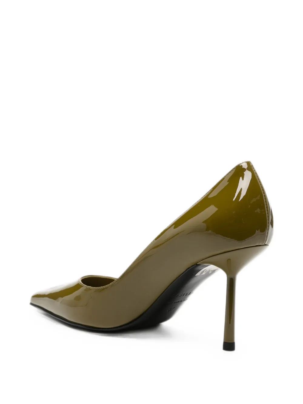 Le Silla pointed-toe leather heeled pumps Groen