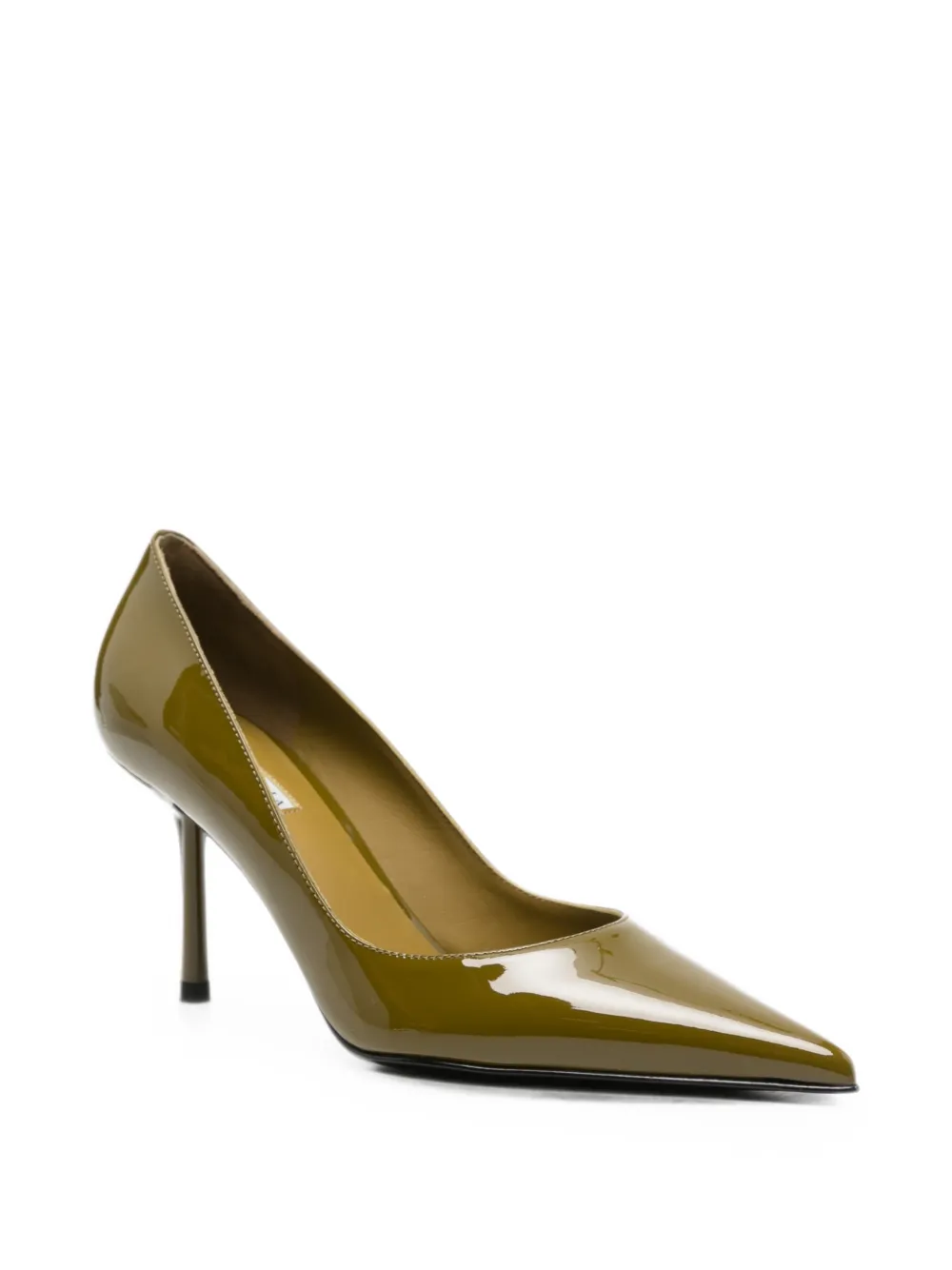 Le Silla pointed-toe leather heeled pumps Groen