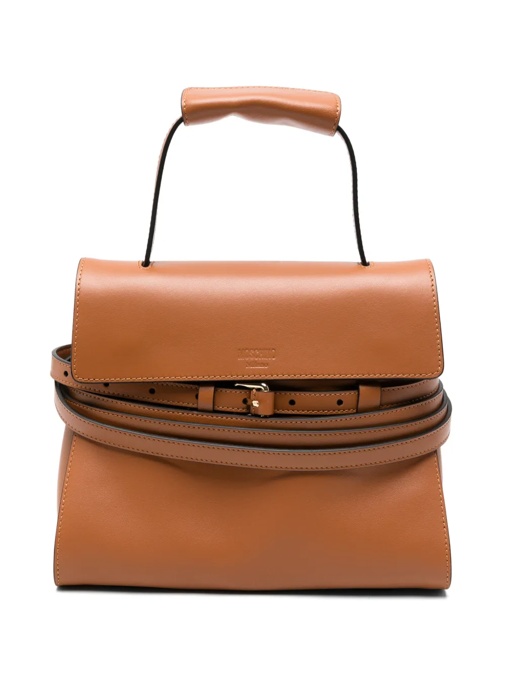 Moschino Shopper met riemdetail Bruin