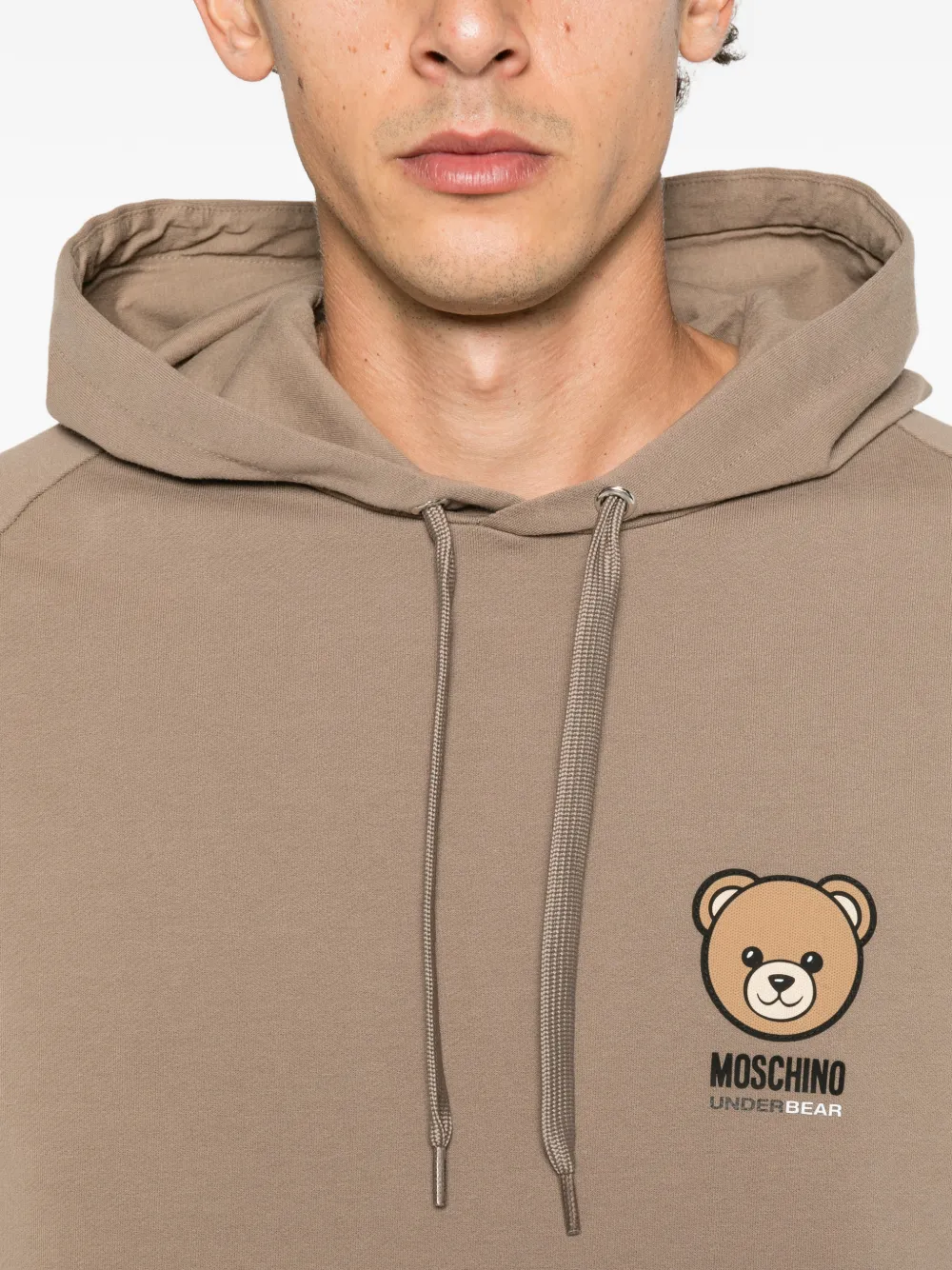 Moschino Teddy Bear-patch hoodie Beige