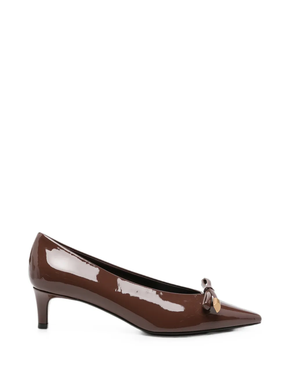 Roberto Festa bow-detail patent-finish leather heeled pumps Bruin