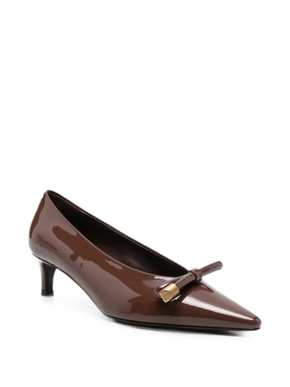 Roberto Festa bow-detail patent-finish leather heeled pumps Bruin
