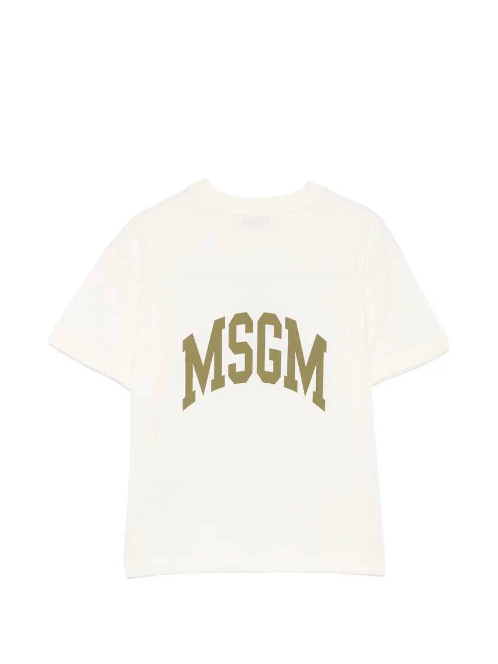 MSGM Kids T-shirt met logoprint Beige