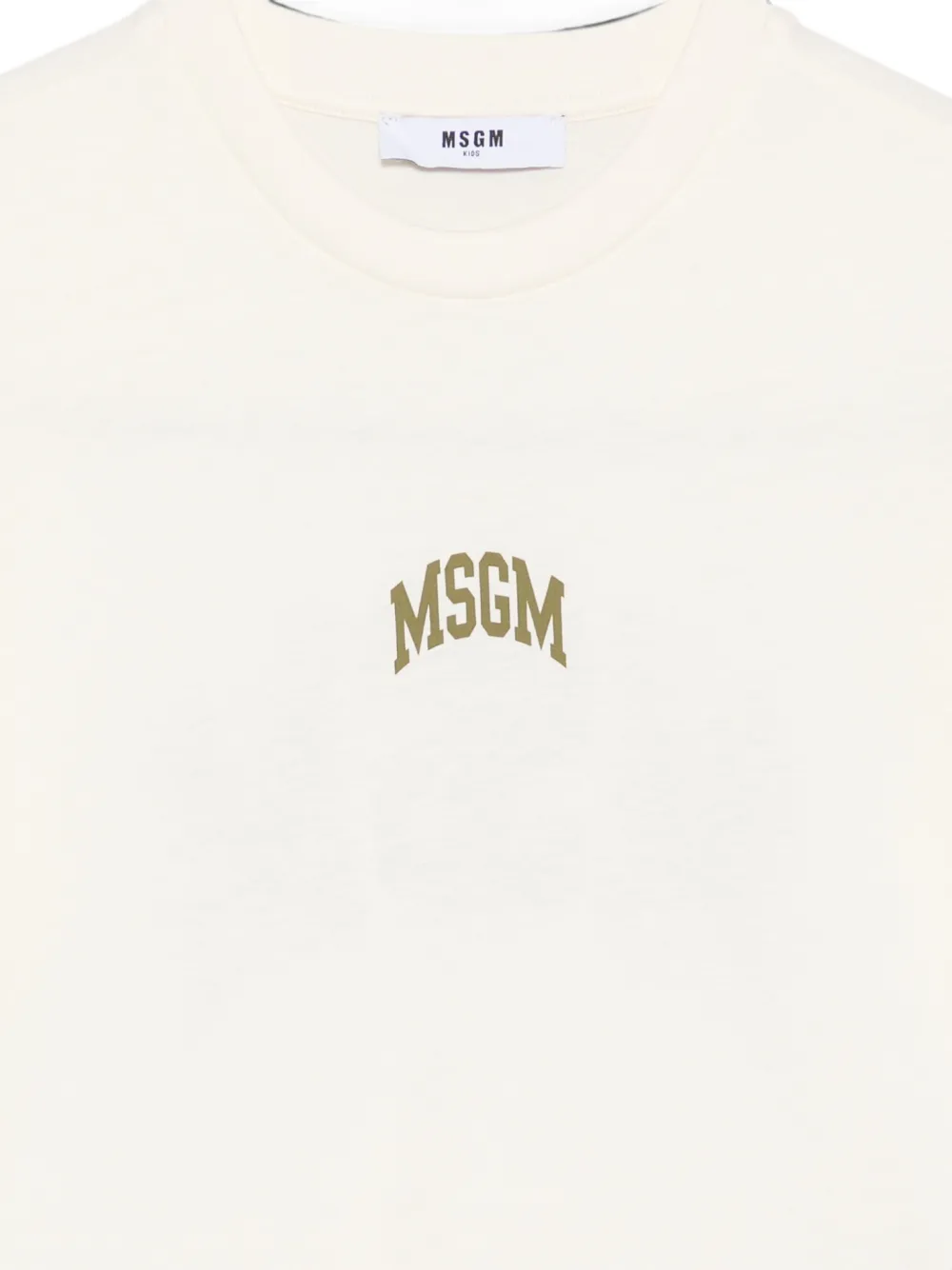 MSGM Kids T-shirt met logoprint Beige