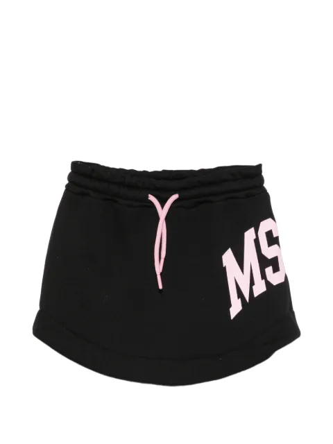 MSGM Kids logo-print skirt