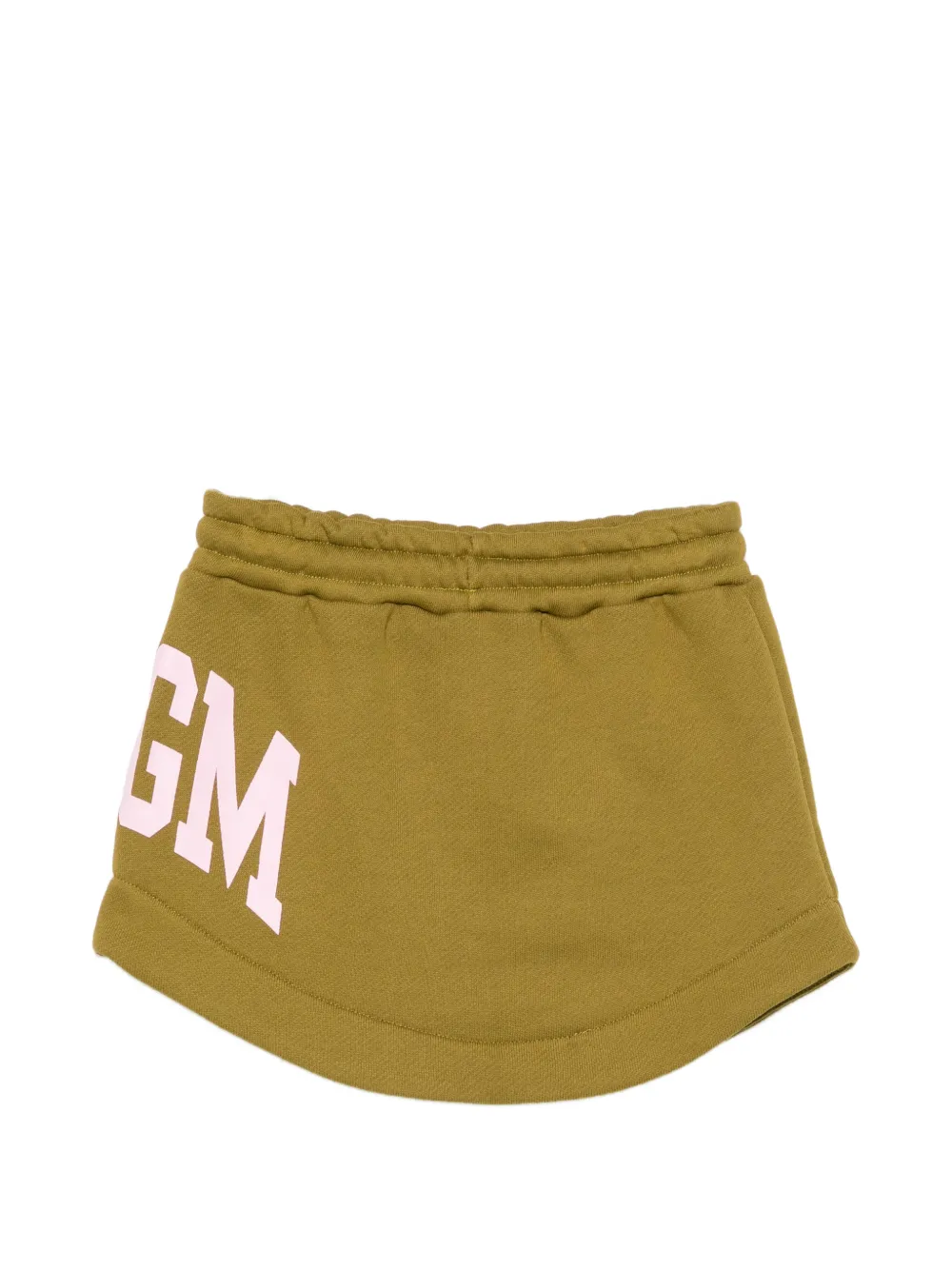 MSGM Kids logo-print drawstring skirt Groen