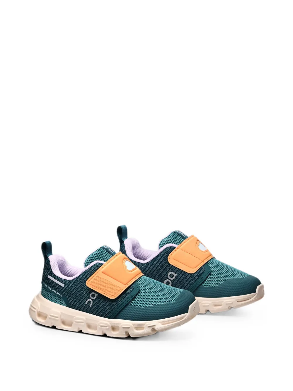 On running kids Cloud Dash touch-strap mesh sneakers Groen