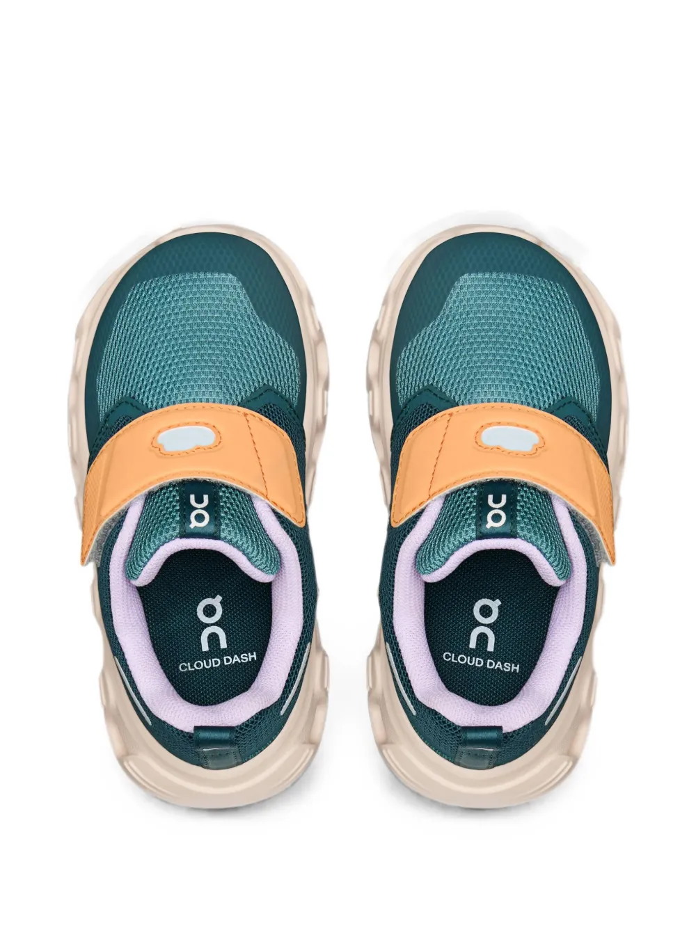 on running kids Cloud Dash touch-strap mesh sneakers Groen