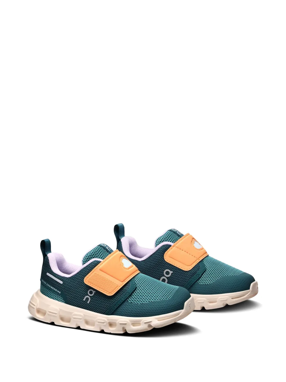 on running kids Cloud Dash touch-strap mesh sneakers Groen