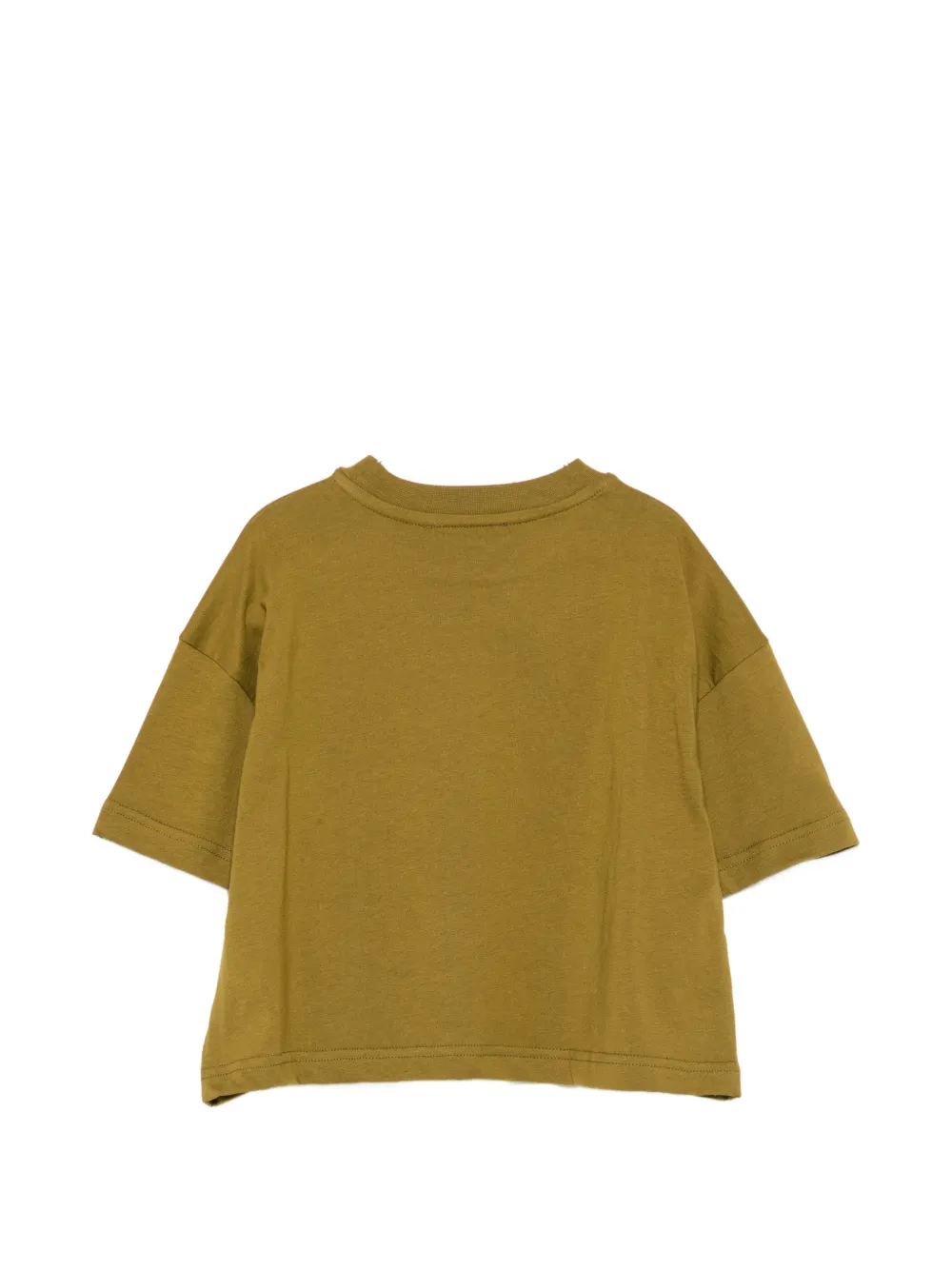 MSGM Kids Cropped T-shirt met logoprint Groen