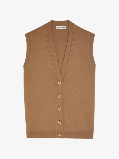 Blazé Milano chaleco Highland con botones y cuello en V