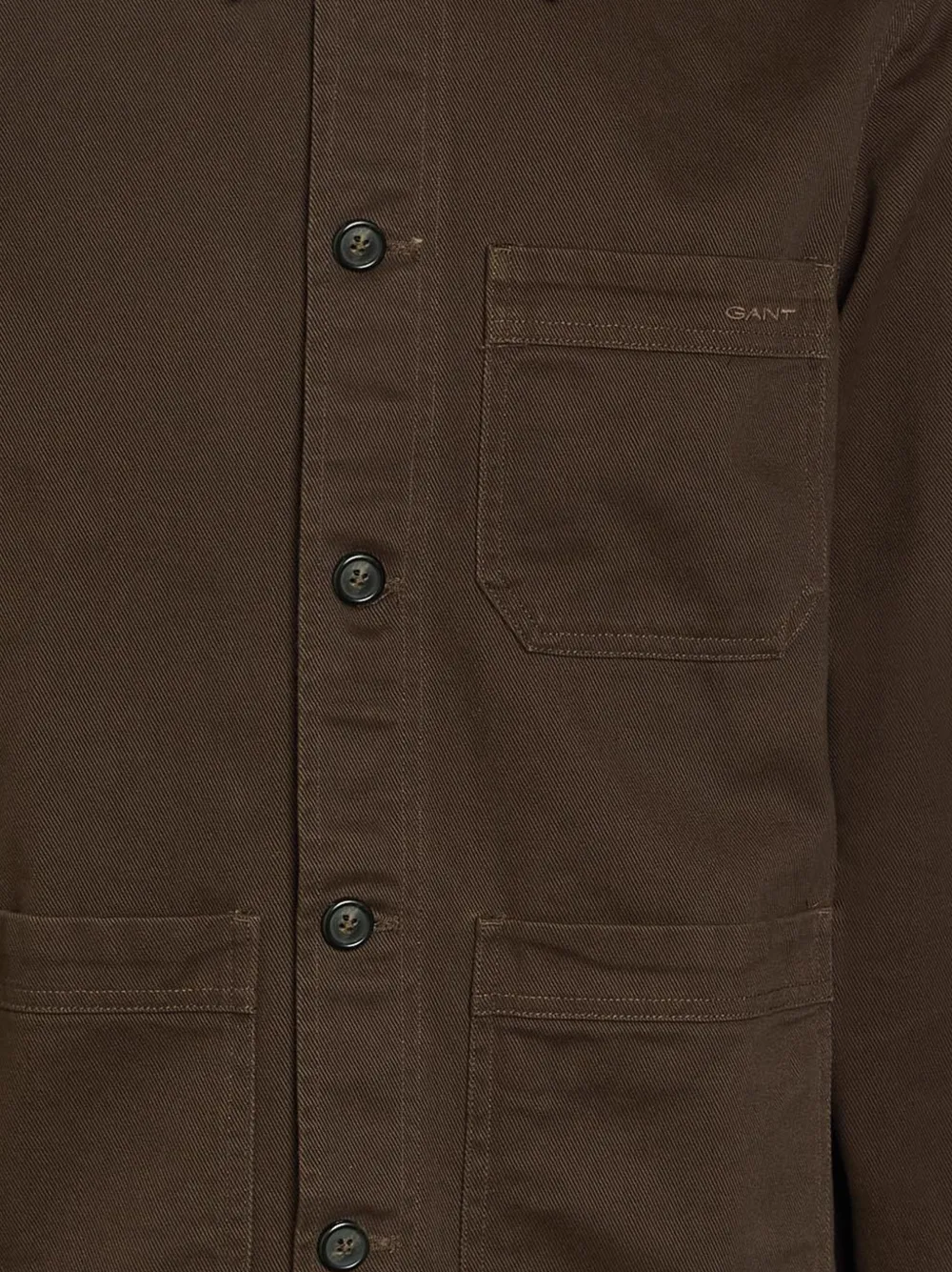 Gant Button-up shirtjack met opgestikte zak Bruin