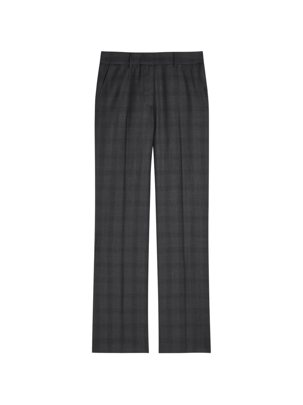 Blazé Milano check-pattern pressed-crease trousers - Grey