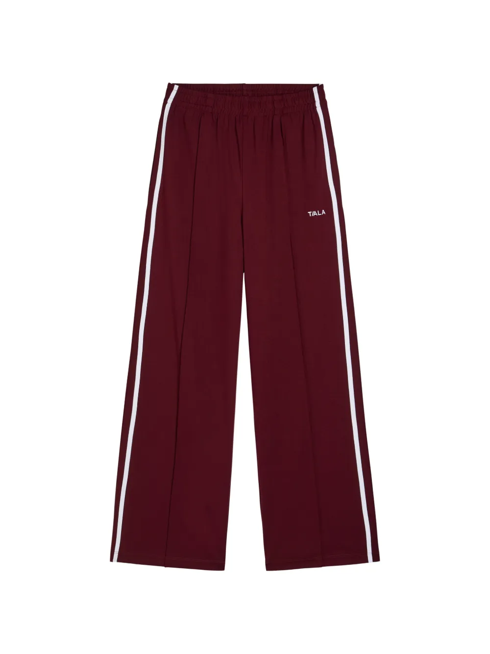 Tala side-stripe pintuck track pants - Rosso