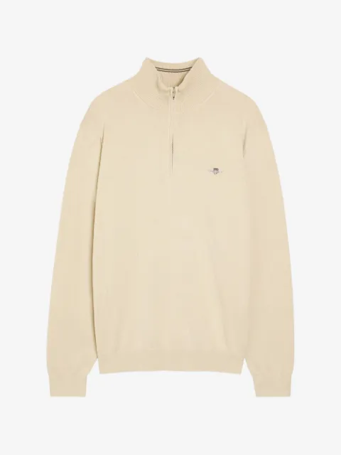 Gant quarter-zip embroidered-logo sweater