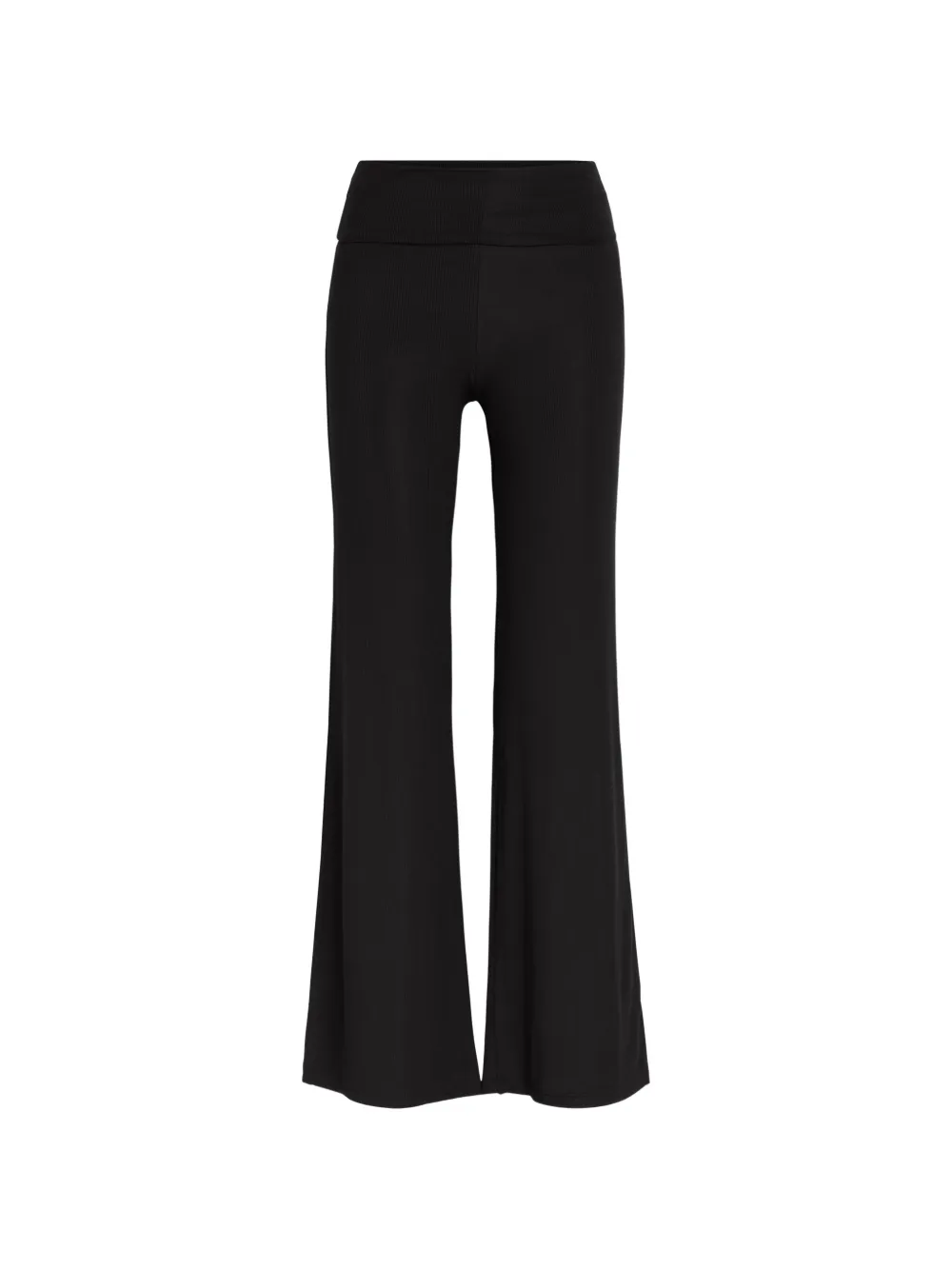 Tala ribbed flare-leg trousers - Nero