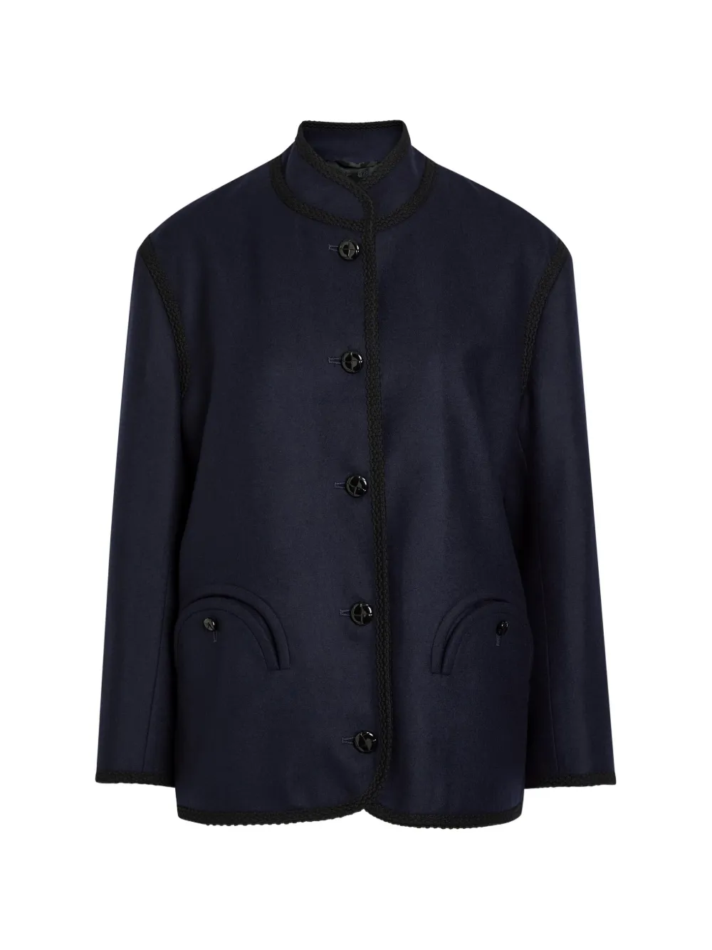 Blazé Milano braid-trimmed wool jacket - Blue