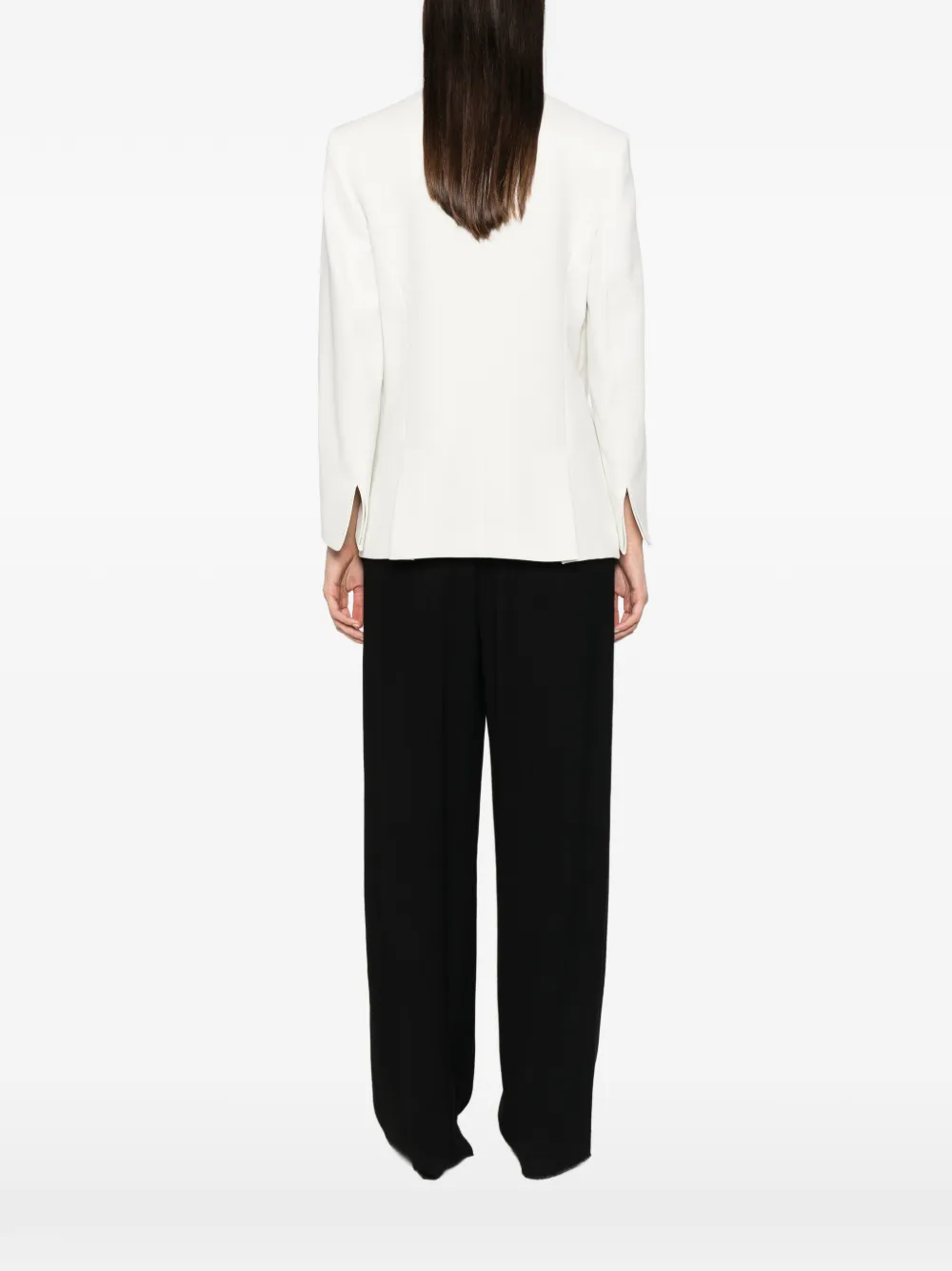 Giorgio Armani Blazer met sjaalkraag Beige