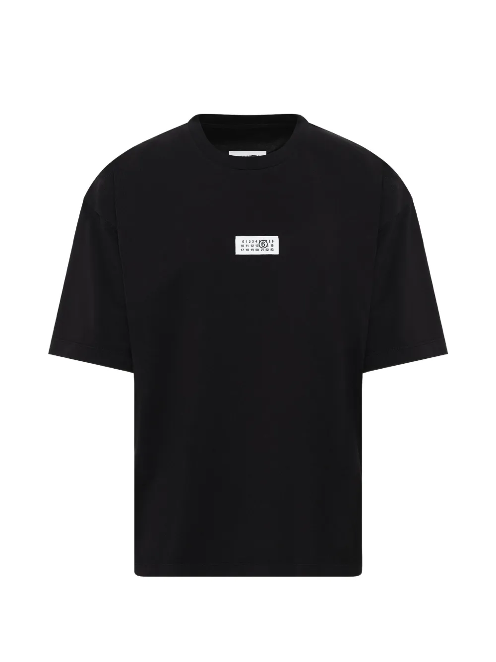 MM6 Maison Margiela logo-patch T-shirt - Nero