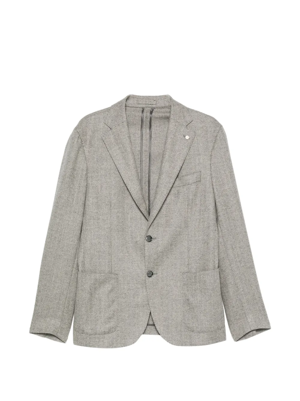 Luigi Bianchi herringbone-pattern single-breasted blazer - Grau