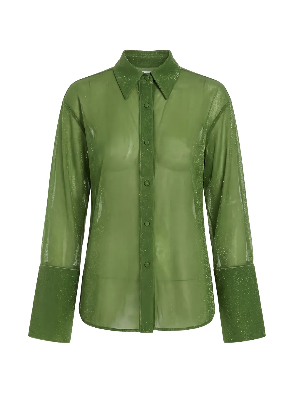 Oseree Lumière Button-down Shirt In Green