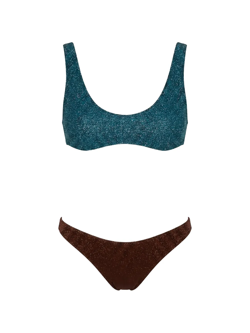 Oséree Lumière Sporty Lurex bikini - Verde